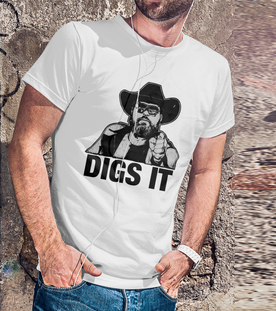 Pat McAfee Cowboy Style Digs It Rugged Look T-Shirt