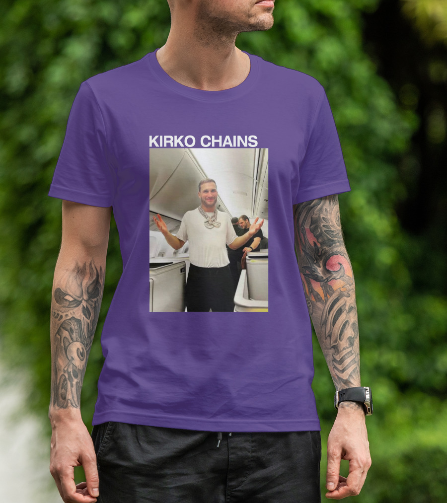 Kirko Chains Airplane Pose With Necklace T-Shirt