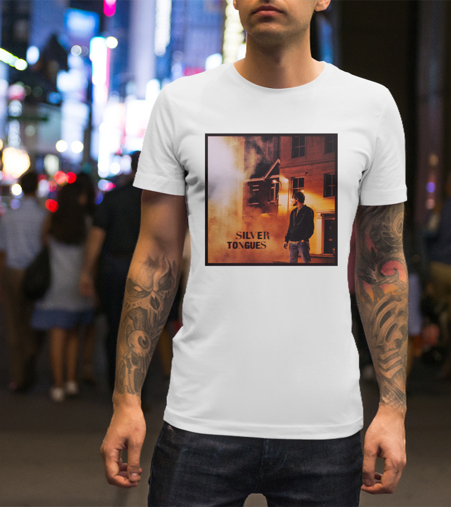 Silver Tongues Urban Night Scene T-Shirt
