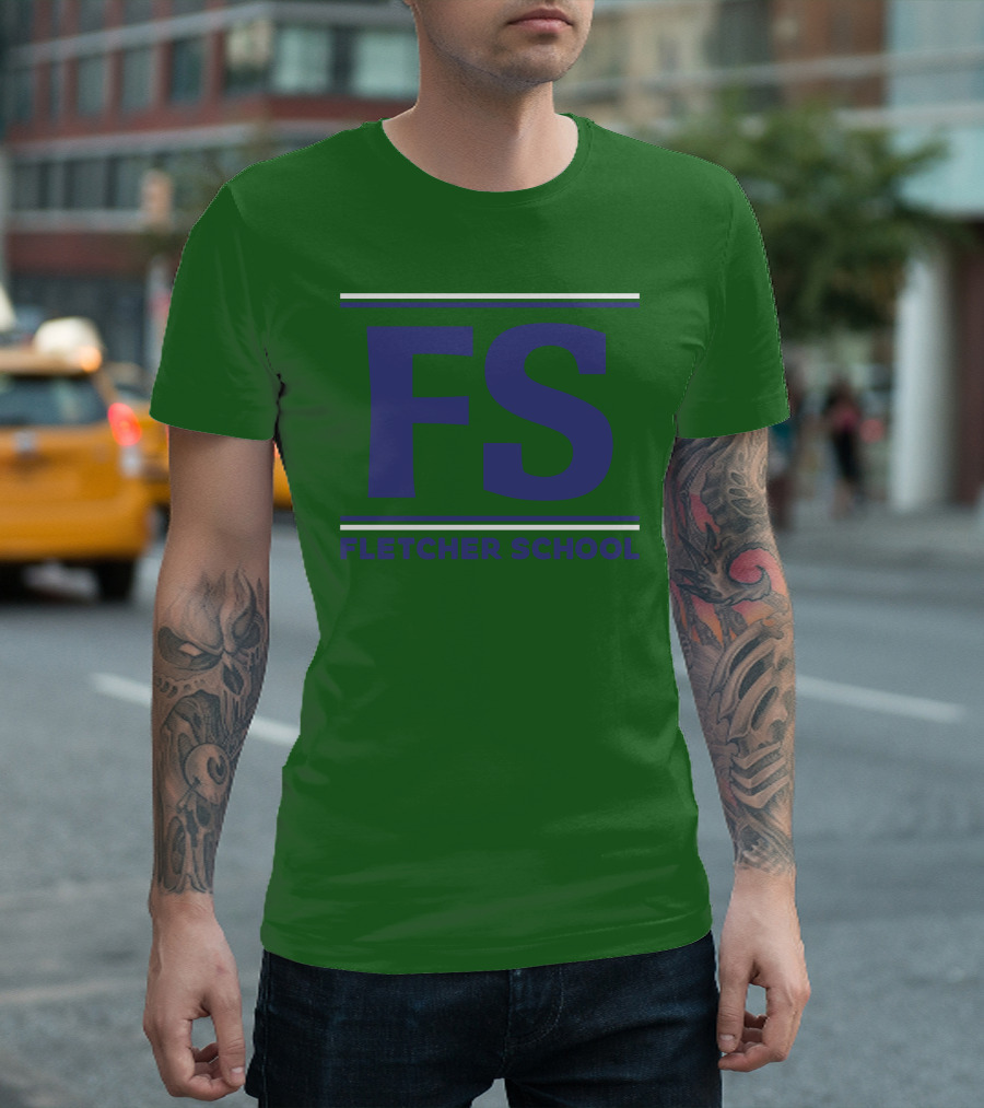 FS Fletcher School Green Background T-Shirt