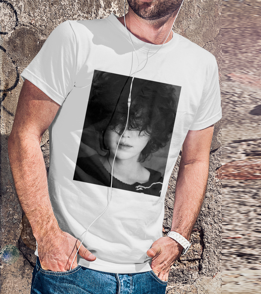 Suga Min Yoongi's Face Black And White Curly Hair T-Shirt