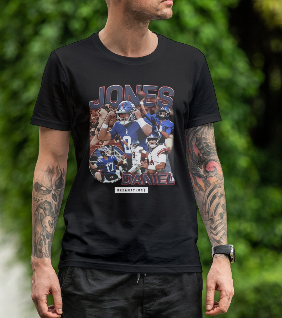 Jones Daniel Dreamathon Football Giants Quarterback Athlete T-Shirt