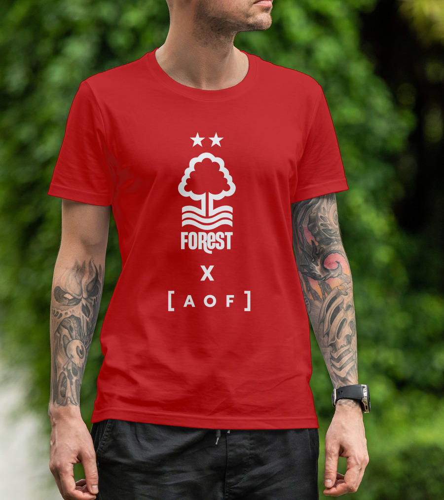 Forest X AOF Nottingham Collaboration Two Stars T-Shirt