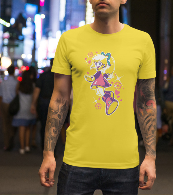 Good Luck Out There Cute Anime Girl With Flowers And Hearts T-Shirt