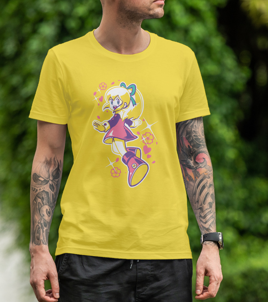 Good Luck Out There Cute Anime Girl With Flowers And Hearts T-Shirt