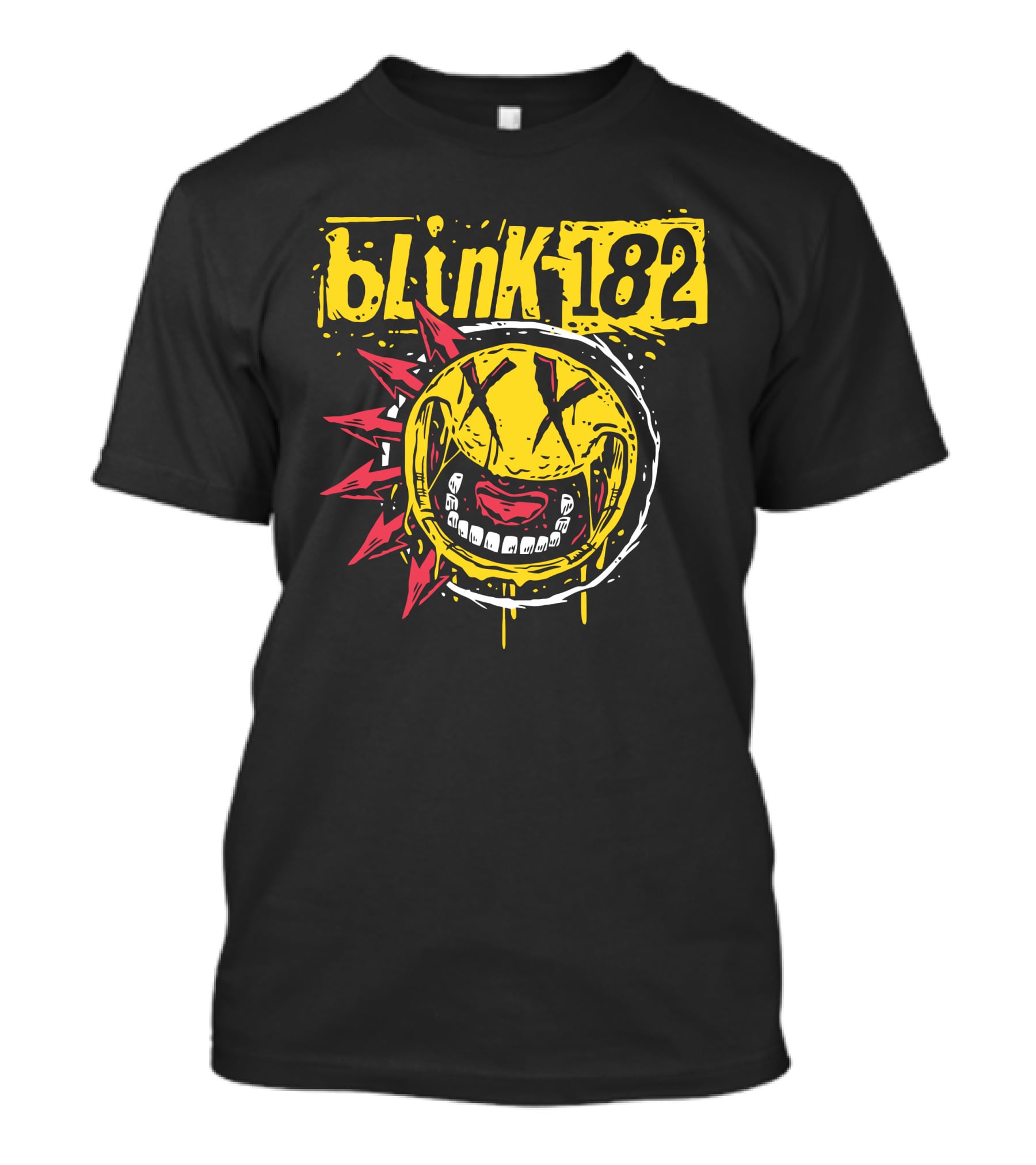 Blink182 Punk Smiley Distressed Face T-Shirt