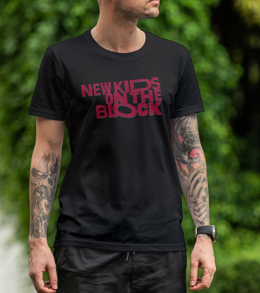 New Kids On The Block Vintage Glitter Lettering Classic T-Shirt