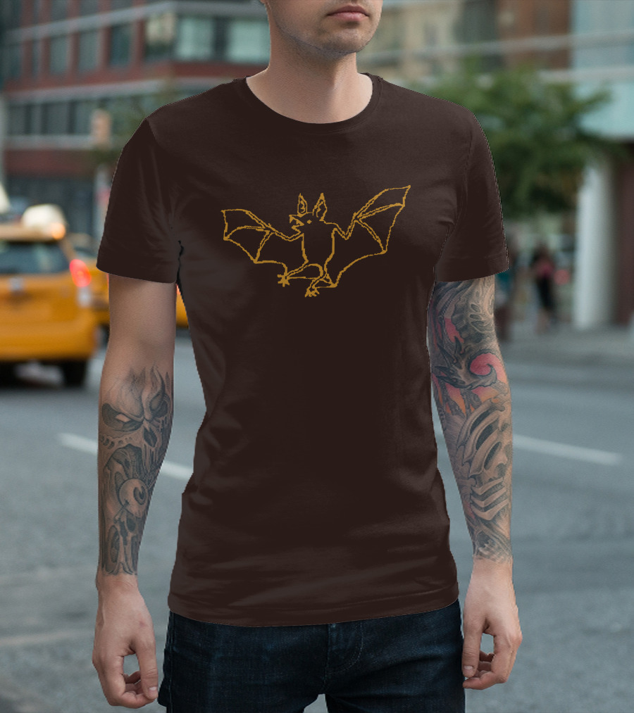 Cave Town Bat Sketch Knit T-Shirt