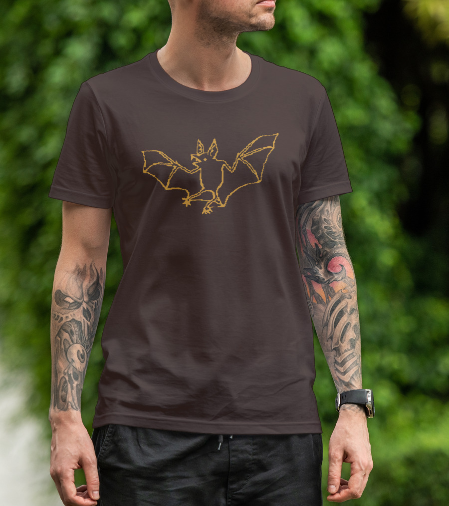 Cave Town Bat Sketch Knit T-Shirt