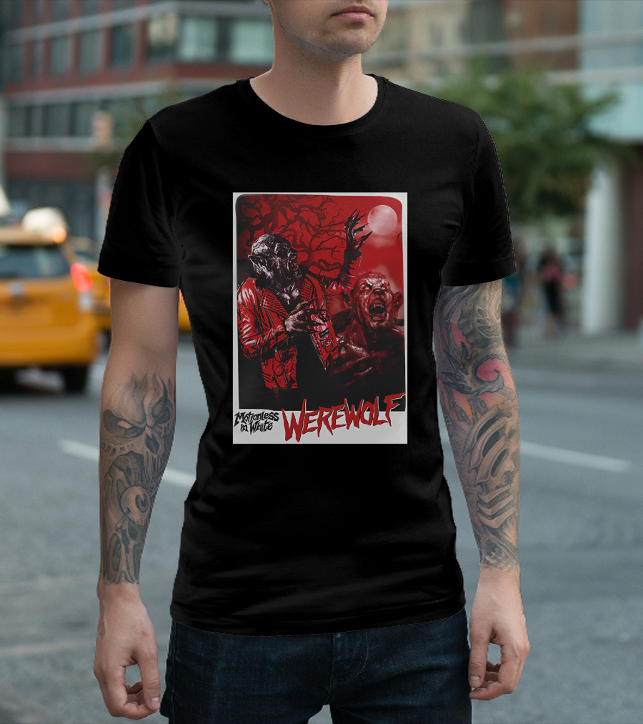 Motionless in White Werewolf Colortest Lurking in the Dark Red Moon Horror Scene T-Shirt