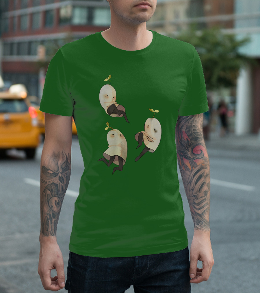 Some Silly Ghost Buddies with Sprouts and Black Tights T-Shirt