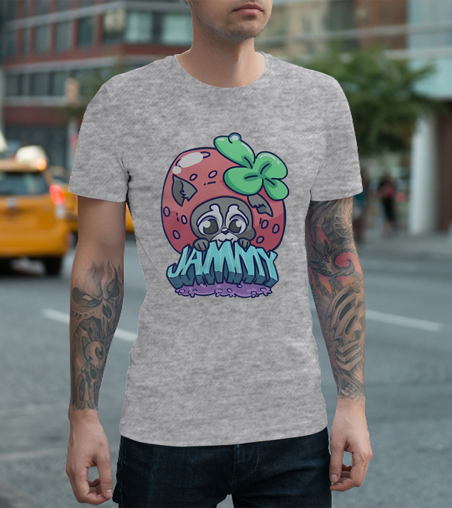 Jamplan Shop Jammin' Cute Strawberry Animal Jammy T-Shirt