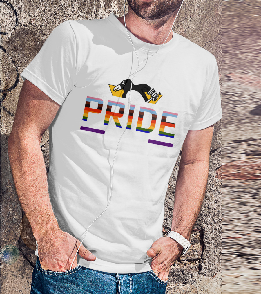 Pittsburgh Penguins Pride Game Rainbow T-Shirt