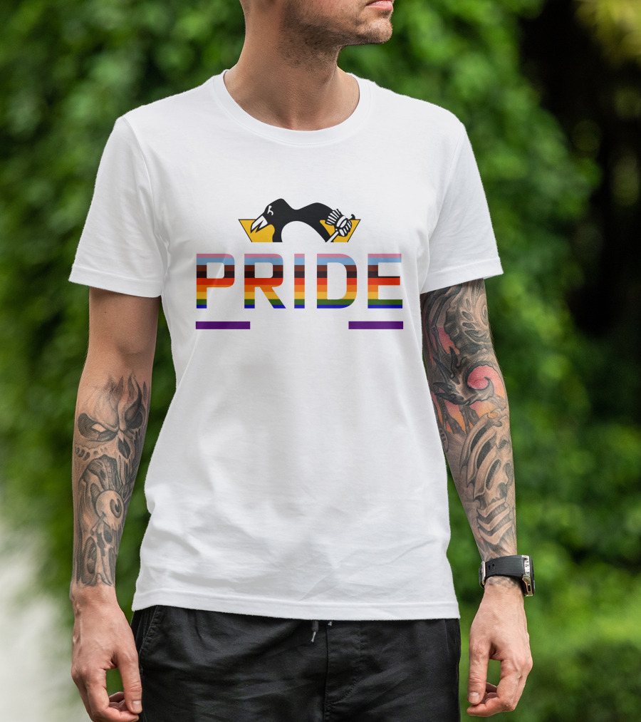 Pittsburgh Penguins Pride Game Rainbow T-Shirt
