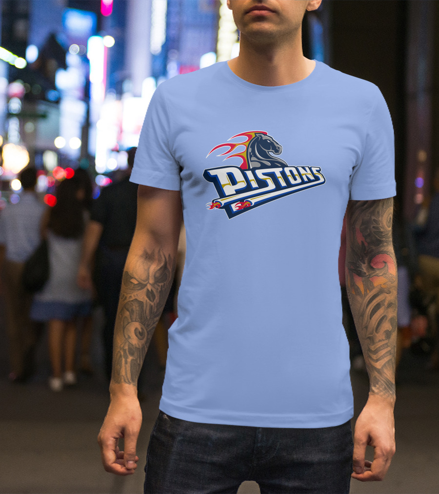 Pistons Horse Flames T-Shirt
