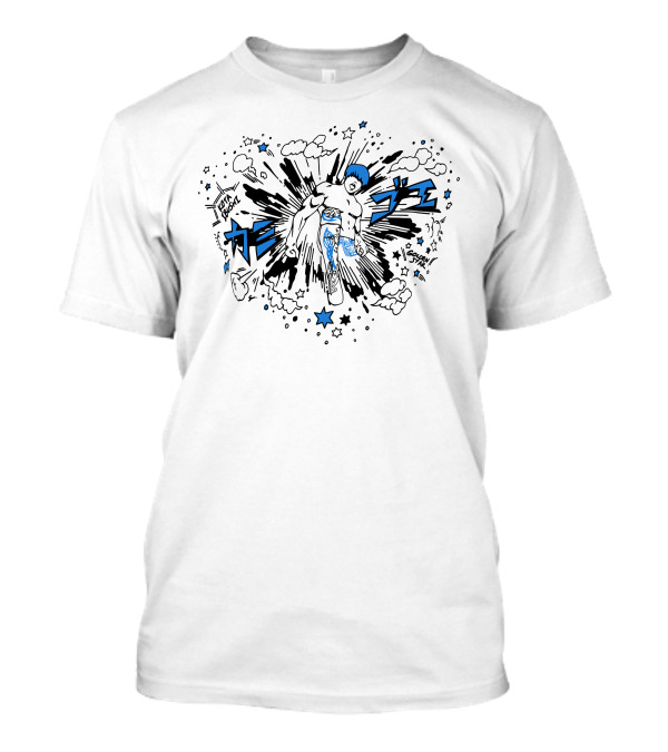 Kota Ibushi Golden Star Comic Explosion With Stars And Clouds T-Shirt