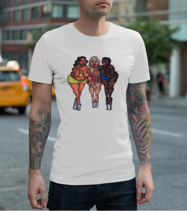 Sizedthebrand Bold Characters Trio Sized For Life T-Shirt