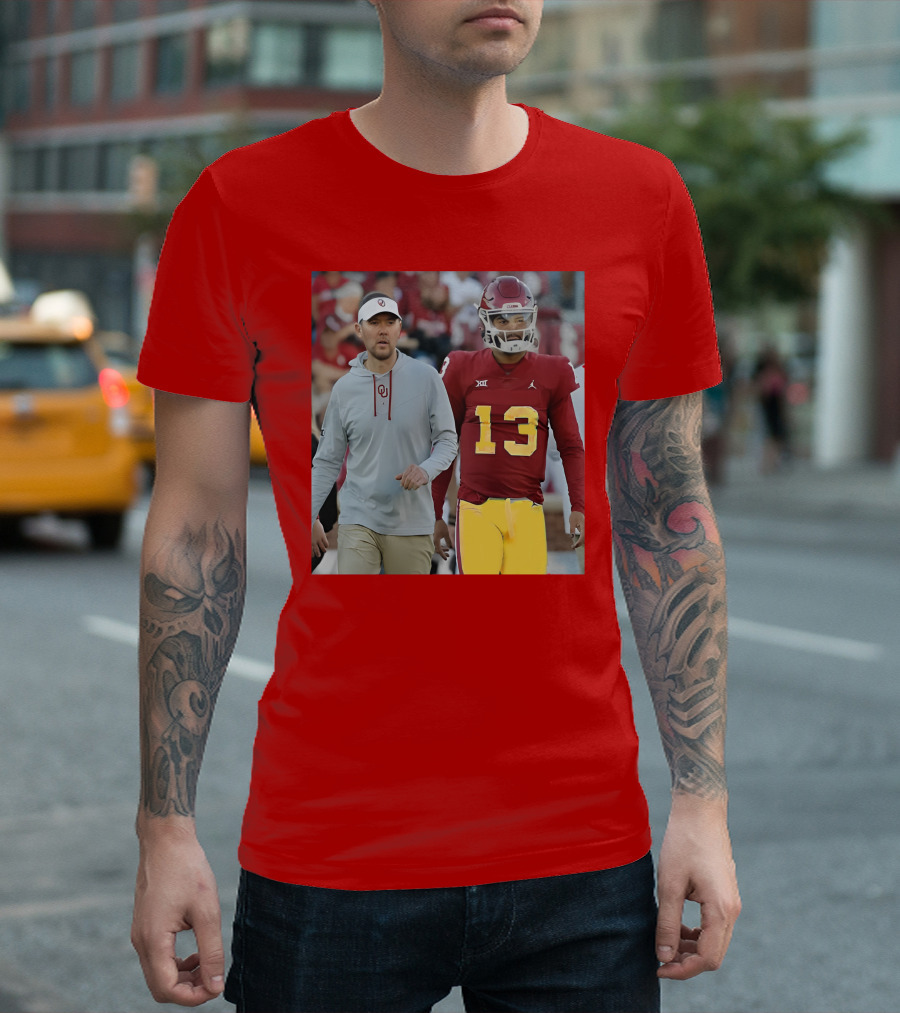 Caleb Williams and Spencer Rattler Oklahoma Football Showdown T-Shirt