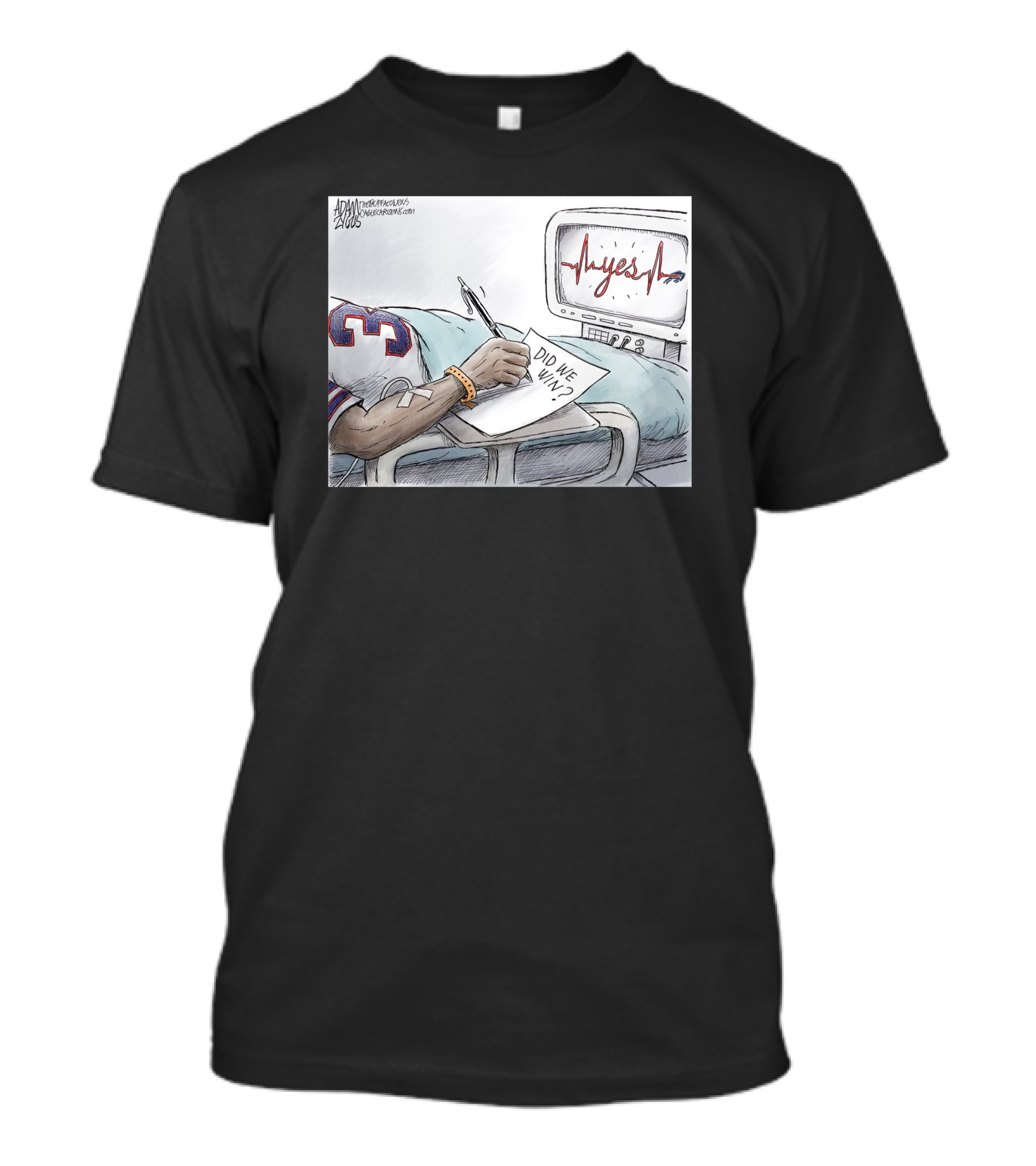 Adam Zyglis Hamlin Wakes Up Did We Win Monitor Heartbeat Yes T-Shirt