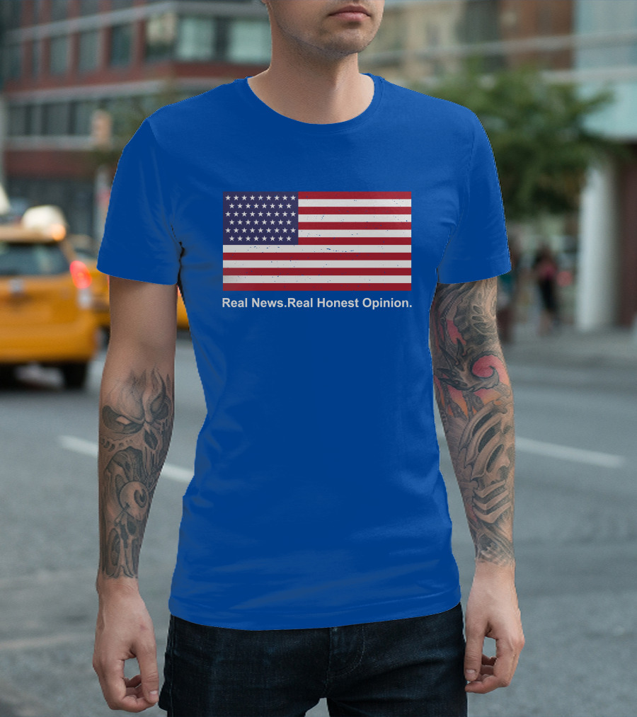 Real News Real Honest Opinion American Flag T-Shirt