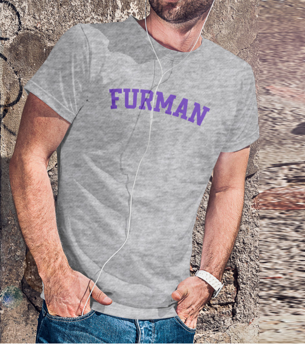 Furman University Purple Text T-Shirt