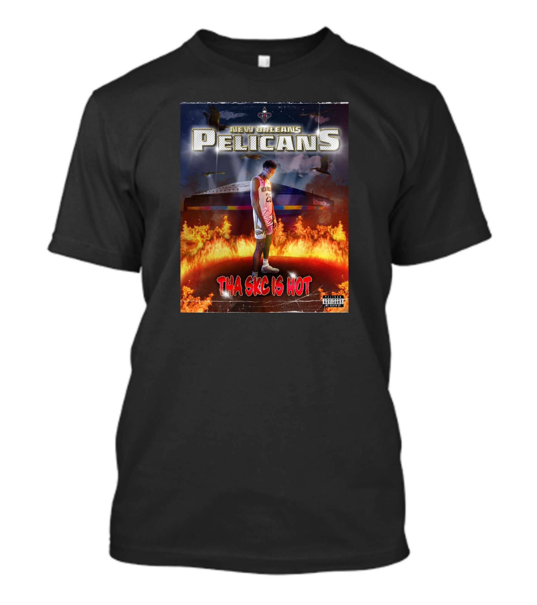New Orleans Pelicans Tha Skc Is Hot NBA Player Flames T-Shirt