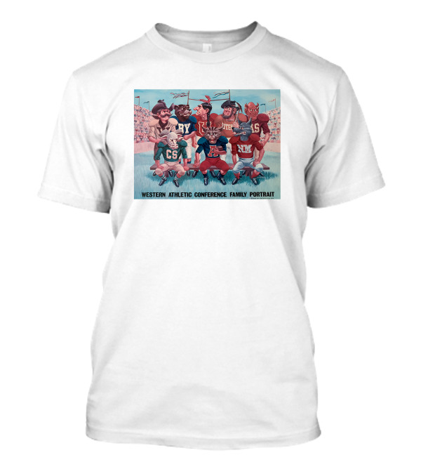 Western Athletic Conference Family Portrait BYU Utah UTEP Wyoming NMSU CSU T-Shirt