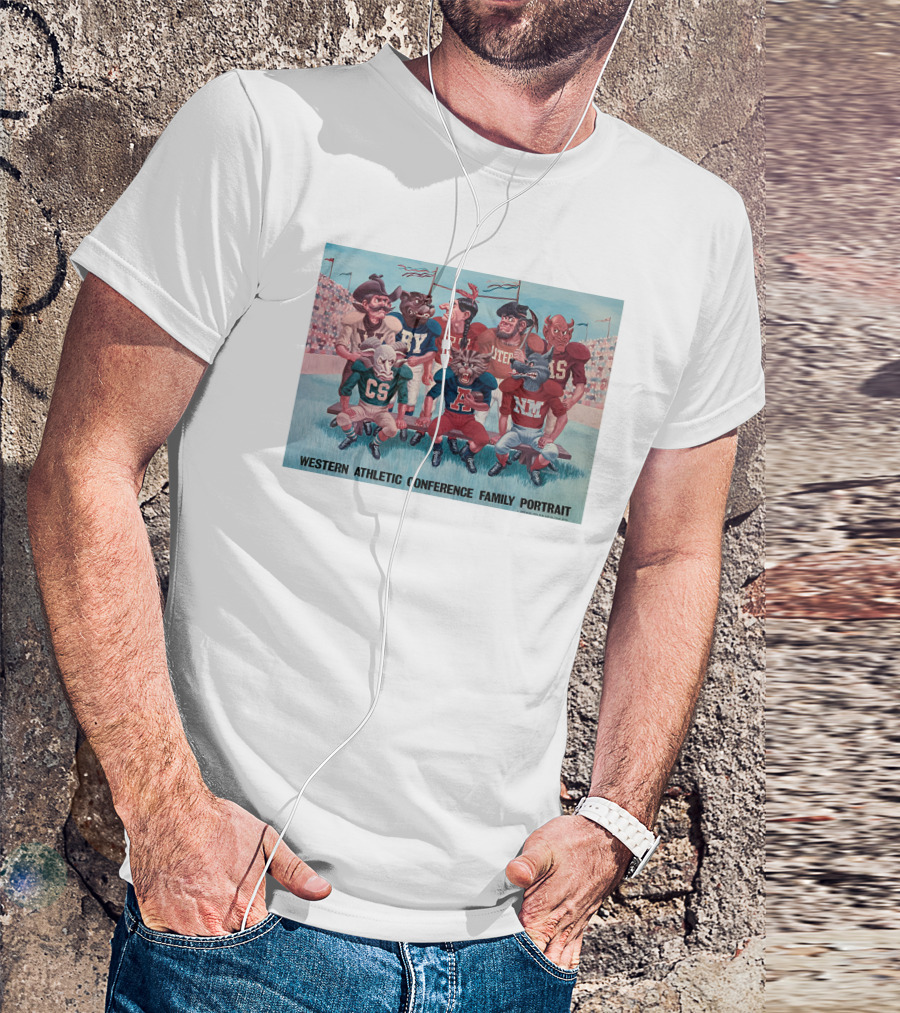 Western Athletic Conference Family Portrait BYU Utah UTEP Wyoming NMSU CSU T-Shirt