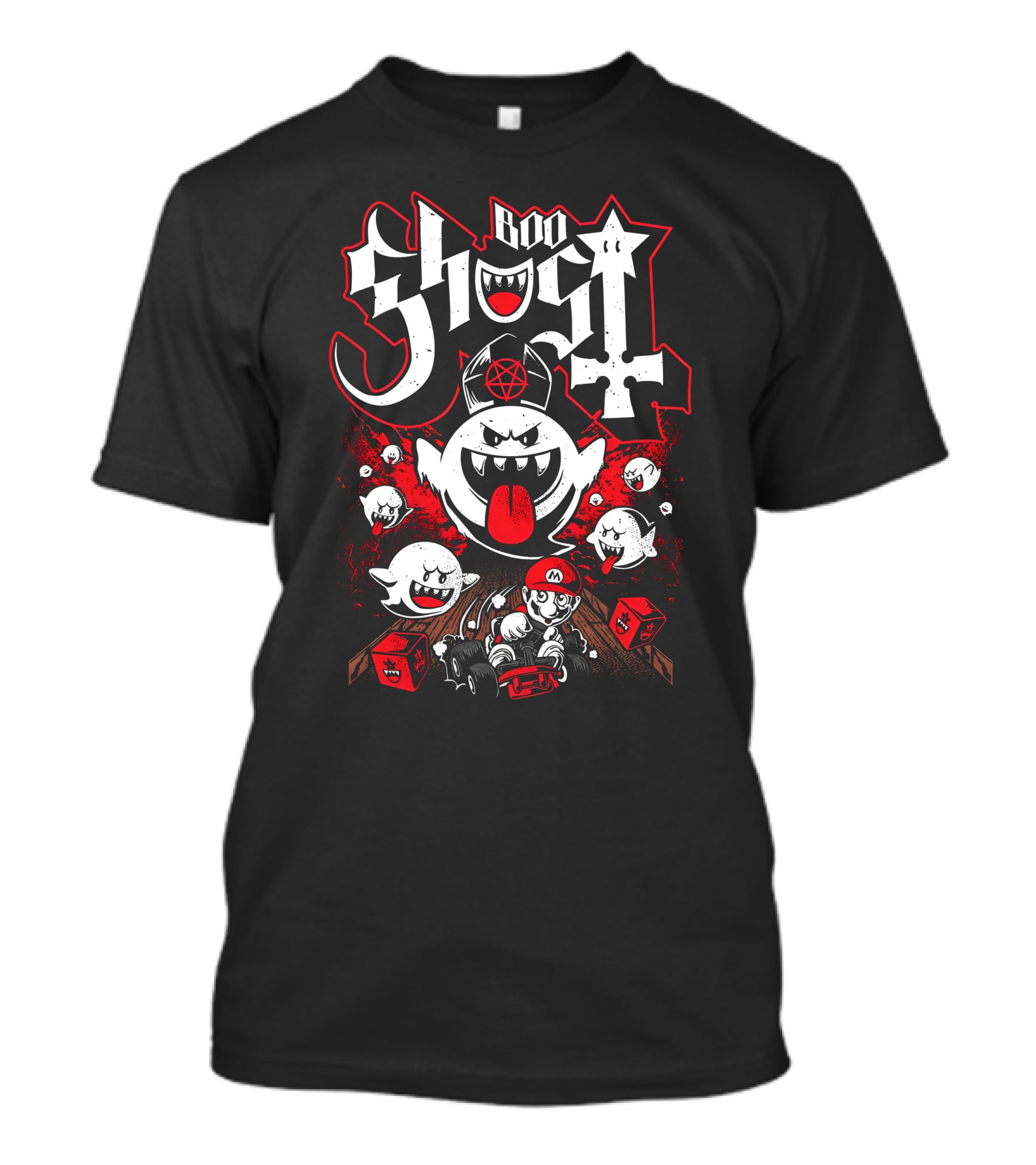 Ghost Boo Mario Kart Adventure With Papa Ghosts T-Shirt