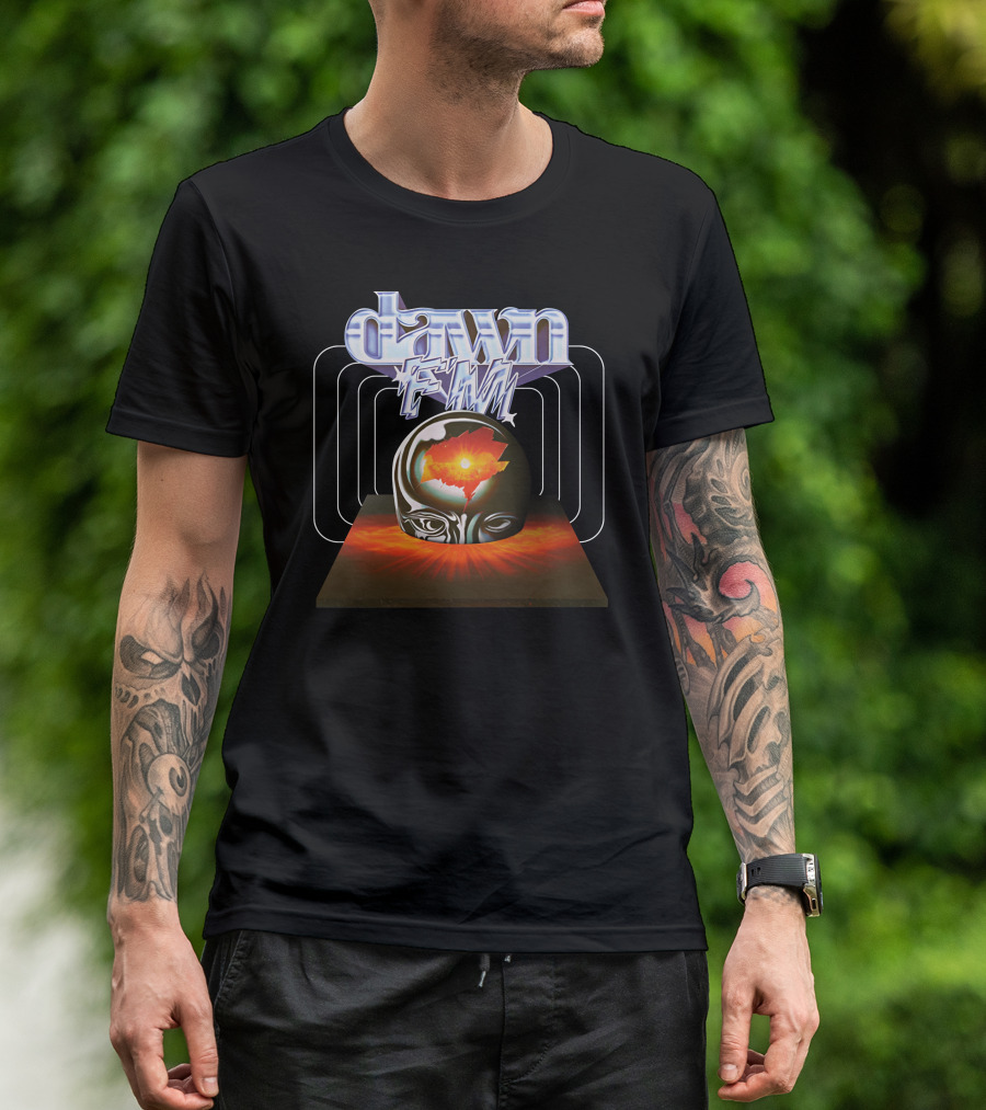 Dawn FM Surreal Orb And Geometric Energy Burst T-Shirt