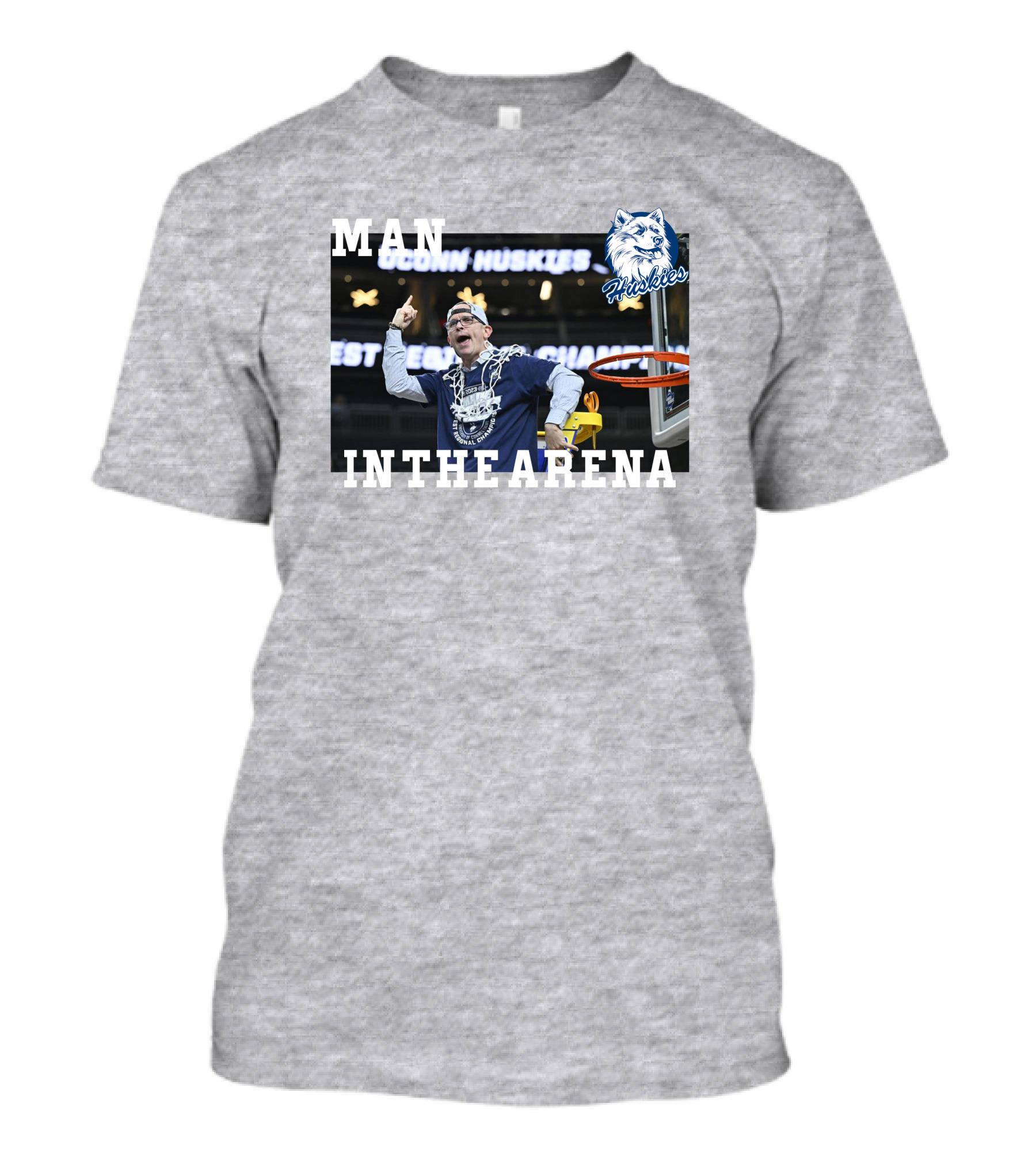Dan Hurley UConn Huskies Man In The Arena Basketball Champions T-Shirt