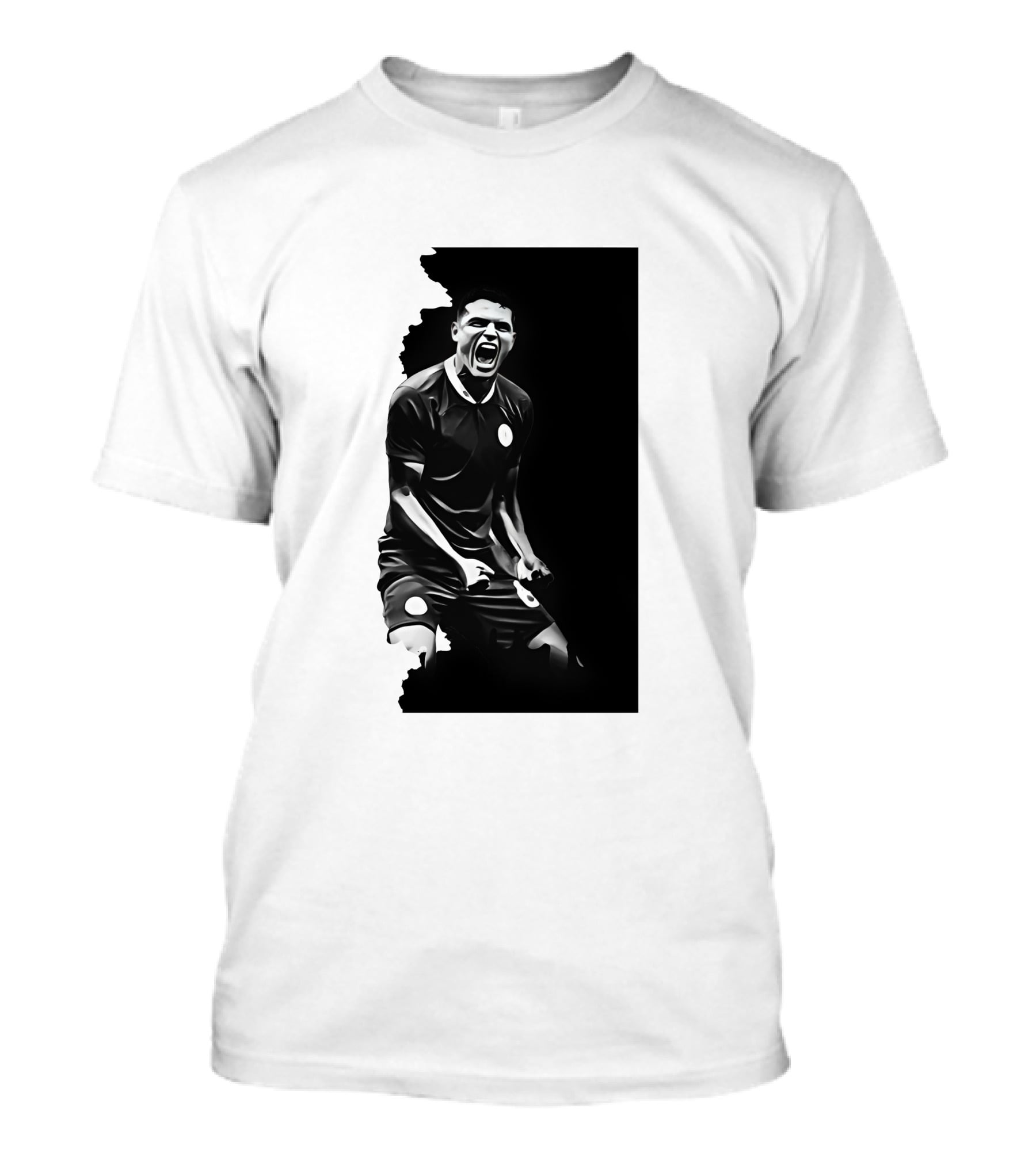 The Byline Show O Monstro Football Player Celebration Monochrome T-Shirt