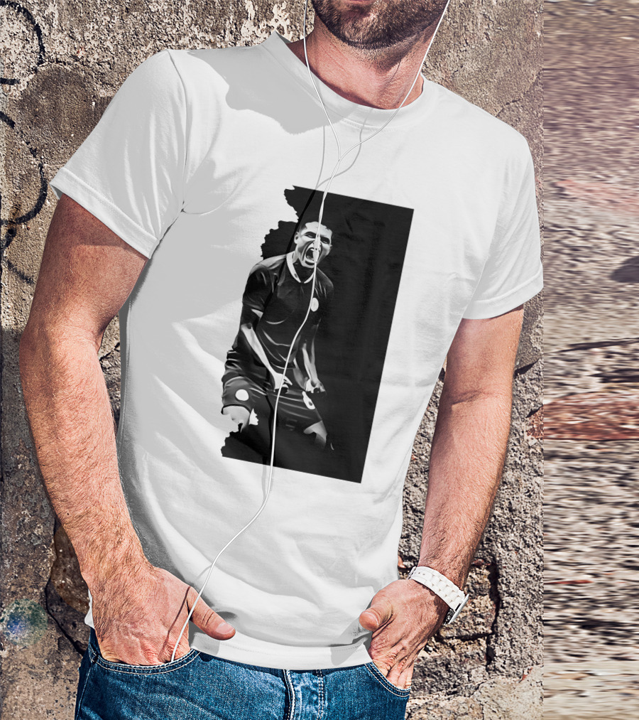 The Byline Show O Monstro Football Player Celebration Monochrome T-Shirt