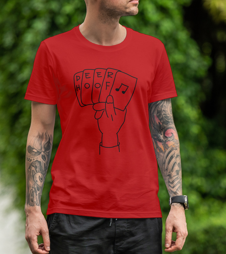 Deer Hoof Music Card Hand T-Shirt