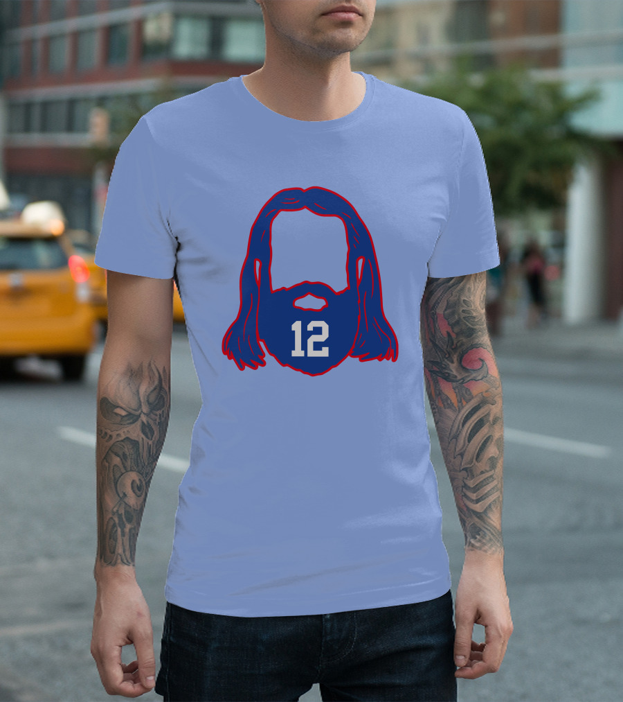 12 Blue Beard and Hair T-Shirt
