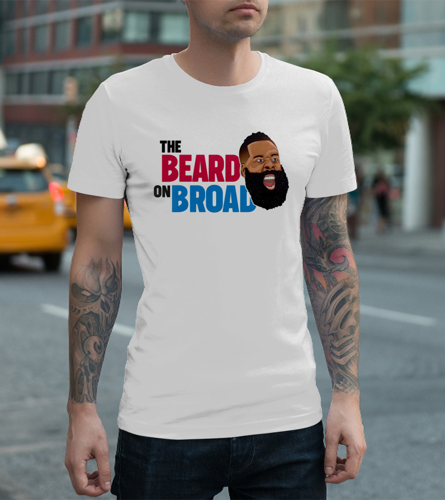 The Beard On Broad Basketball Icon Shouting T-Shirt
