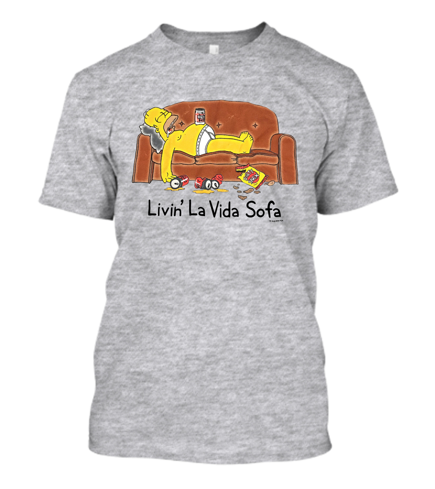 Livin La Vida Sofa Lazy Relaxation Snacks Couch Day T-Shirt