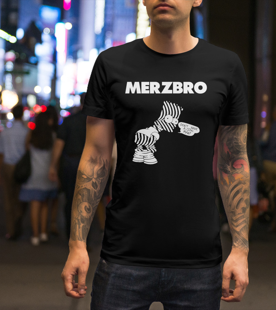 Merzbro Don't Have A Cow Man Bart Stripes T-Shirt