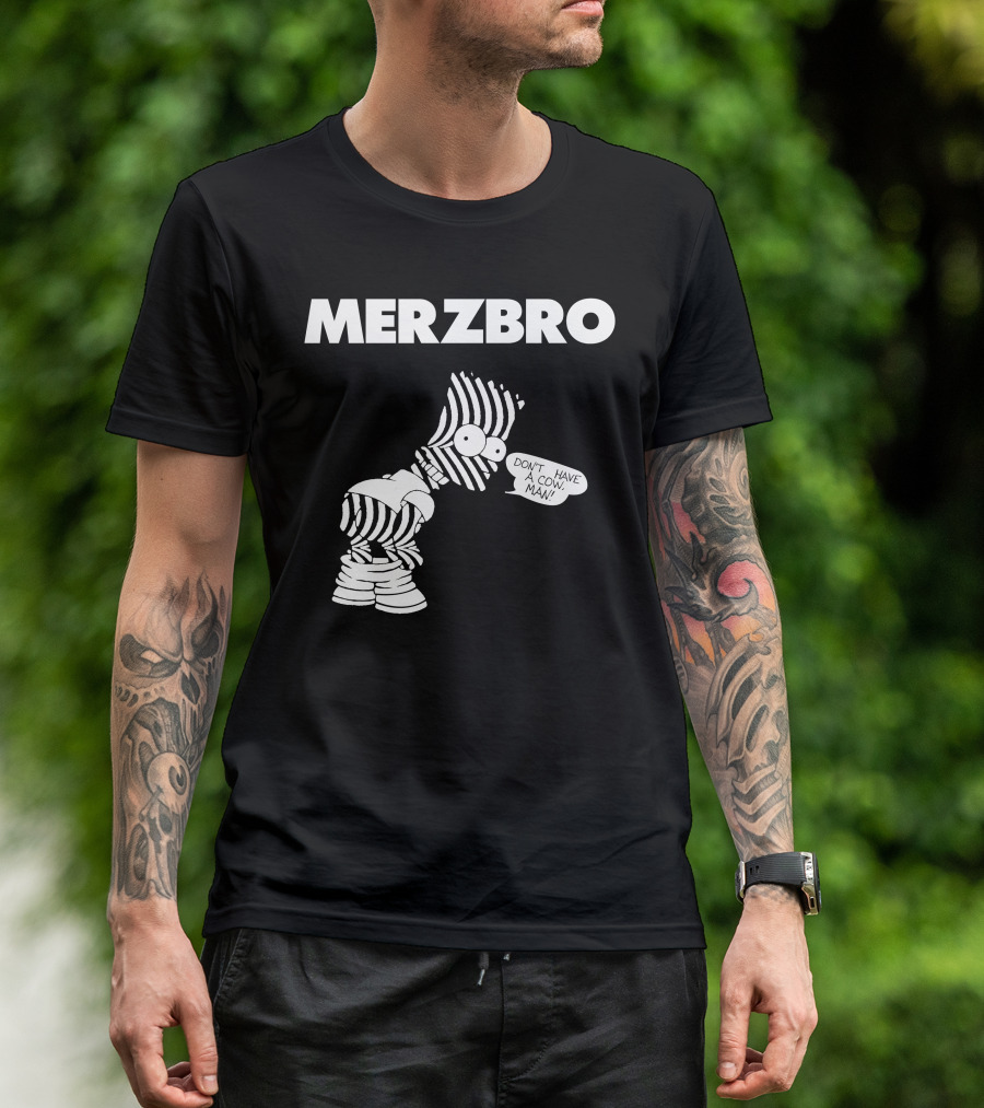 Merzbro Don't Have A Cow Man Bart Stripes T-Shirt