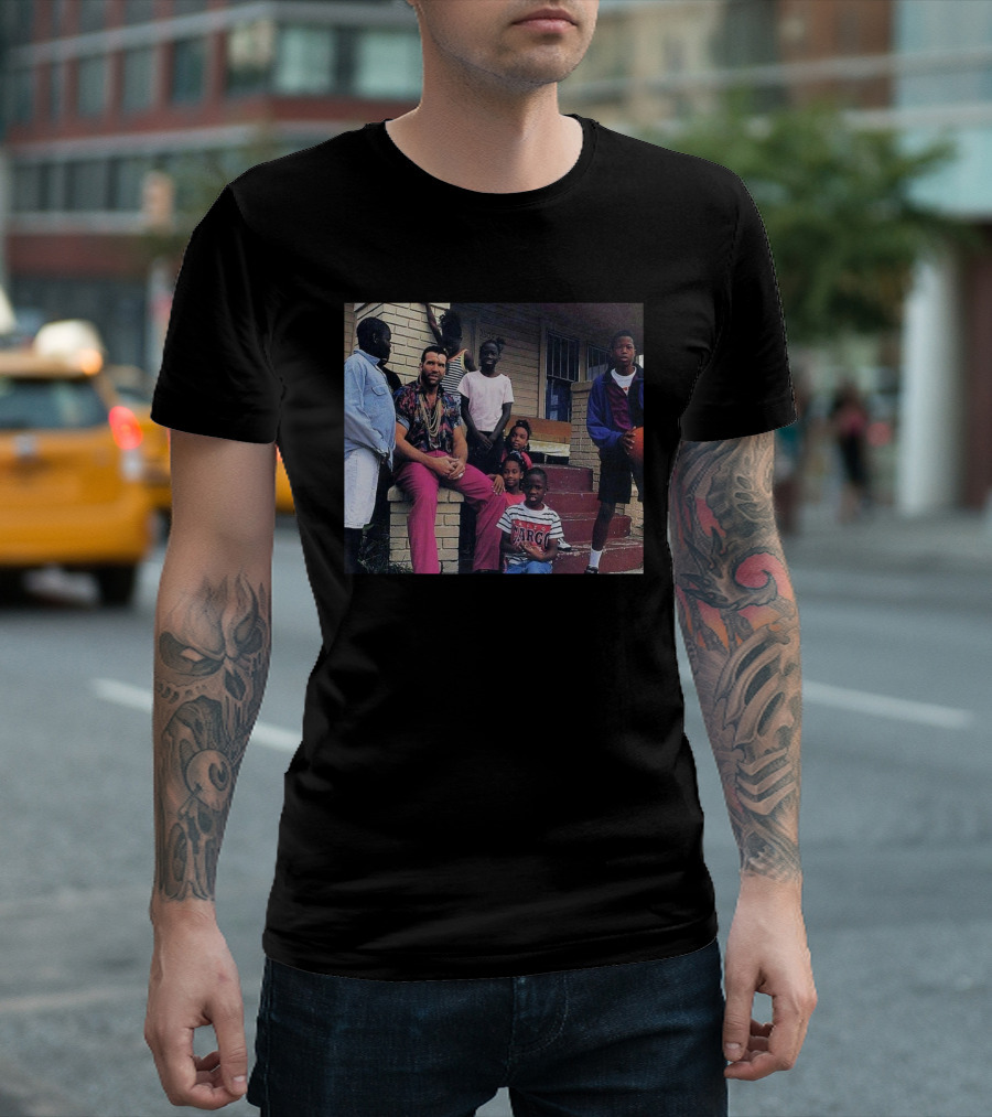 Scott Hall with Kids on Front Steps Vintage Photo T-Shirt