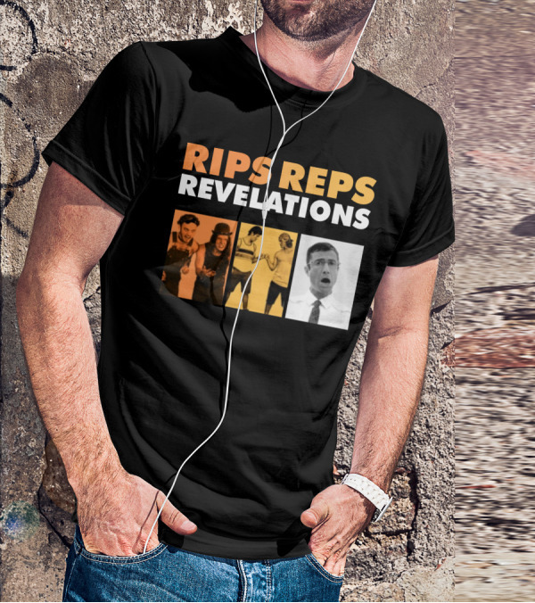 Rips Reps Revelations Classic Comedy Flexing Surprised Expression T-Shirt