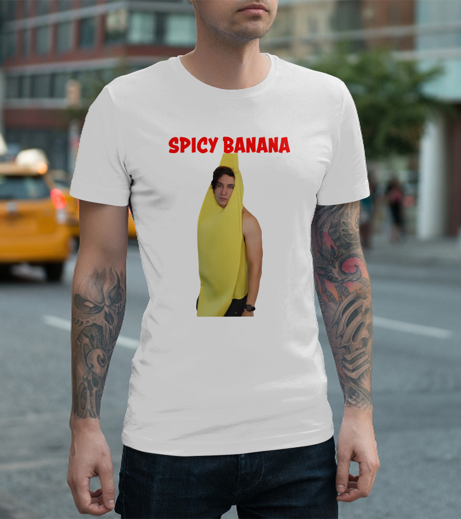 Spicy Banana Costume Humor with Thrasher Dan Vibes T-Shirt