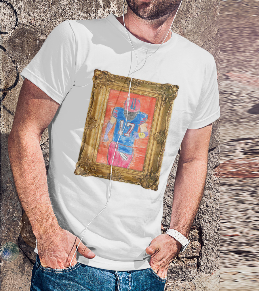 Grayson's Masterpiece 26 Store Football Art 17 In Ornate Gold Frame T-Shirt