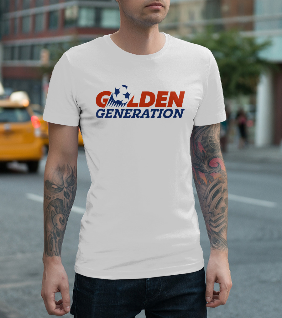 Golden Generation Soccer Ball Typography T-Shirt