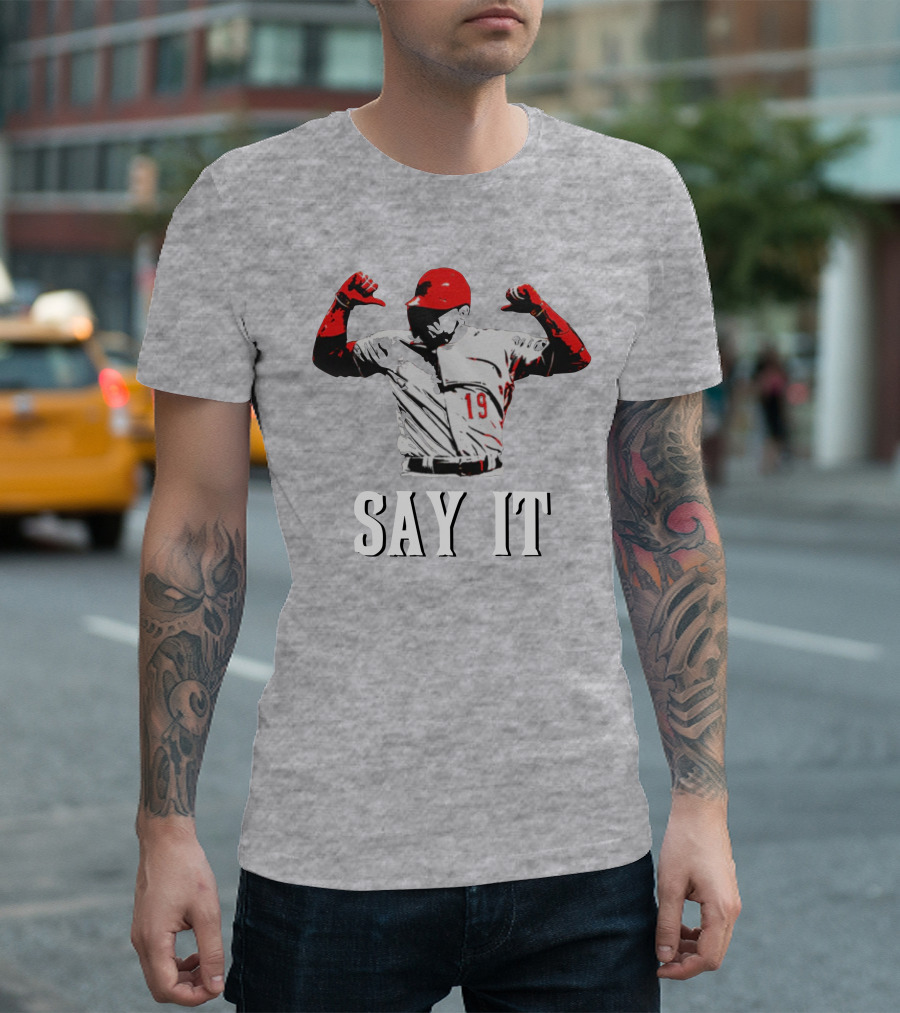 Say It Votto Still Bangs Baseball Tribute Iconic Player Number 19 T-Shirt