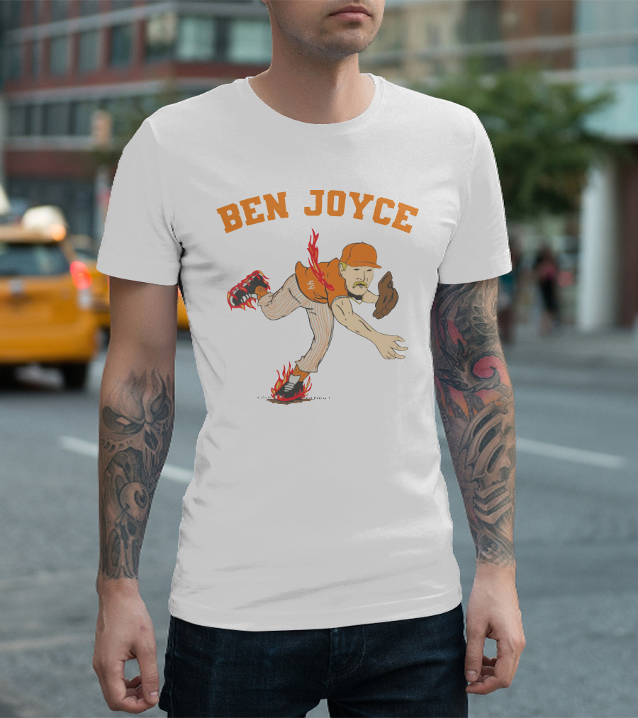Ben Joyce Flaming Baseball Pitcher Barstool U T-Shirt
