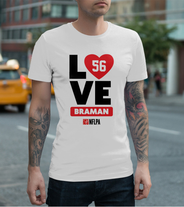 LOVE 56 BRAMAN NFLPA T-Shirt