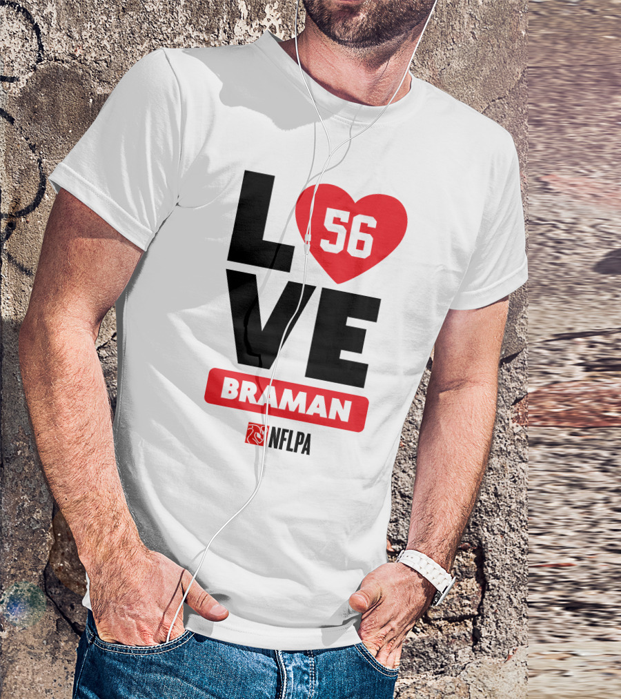 LOVE 56 BRAMAN NFLPA T-Shirt