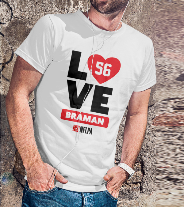 LOVE 56 BRAMAN NFLPA T-Shirt