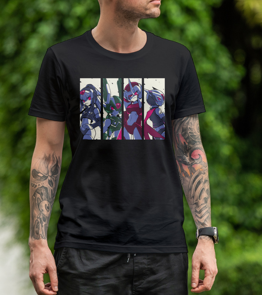 Mega Man Zero Four Guardians Characters T-Shirt